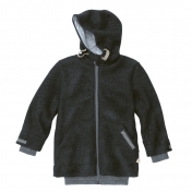 Hooded Jacket in Boiled Organic Merino Wool
