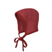 Knitted Organic Merino Wool Melange Baby Bonnet