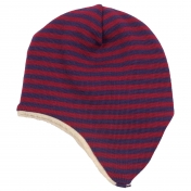 Knitted Wool Hat with Cotton Fleece Lining