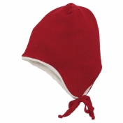 Knitted Wool Hat with Cotton Fleece Lining
