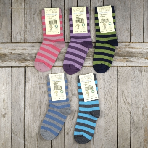 2-Pack Children\'s Striped Organic Cotton Socks