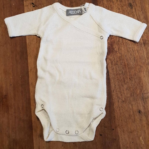 Bourette Silk Short-Sleeved Kimono Wrap Baby-body