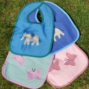 Applique Bibs, Reversible (pack of 2)