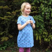 Rose Print Dress in Organic Cotton