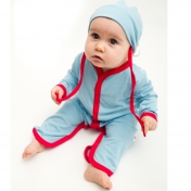 Blue Babygrow in Bamboo and Organic Cotton