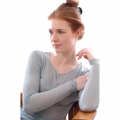 Gossamer Silk Long-sleeved Top in Biodynamic Silk