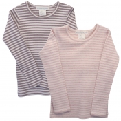 Stripy Slim Tee in Soft Organic Cotton Melange