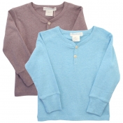 Long-sleeved Top in Soft Melange-Dyed Organic Cotton