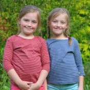 3/4 Sleeve Top in Stripy Organic Cotton