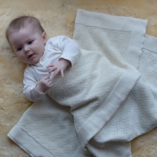 Ajoure Baby Blanket in Wool and Silk Ajoure Baby Blanket in Wool and Silk