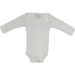Fine Merino Baby-body, natural long-sleeved Fine Merino Baby-body, natural long-sleeved