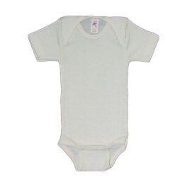 Fine Merino Baby-body, natural short-sleeved Fine Merino Baby-body, natural short-sleeved