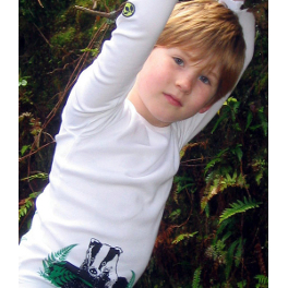 British Badger Long-sleeved Organic T-shirt