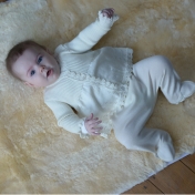Beautiful Baby Cardigan in Wool and Silk Beautiful Baby Cardigan in Wool and Silk
