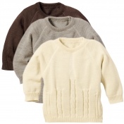 Cable-Knit Jumper by Disana in Organic Merino Wool