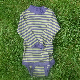 Turtle-neck Baby-body in Silk and Wool