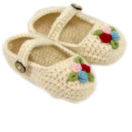 Hand-knitted Daisy Booties