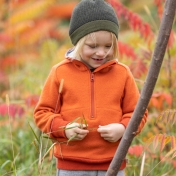 Thick Half-Zip Sweater in Organic Boiled Merino Wool