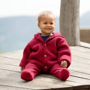 Merino Wool Fleece Snugglesuit / Pramsuit by Engel