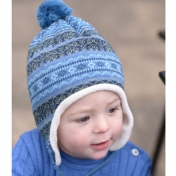Fair Isle Merino Wool Bobble Hat, Lined