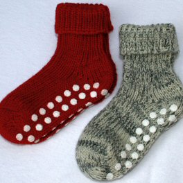 Non-slip Grippy Socks, Pure Wool