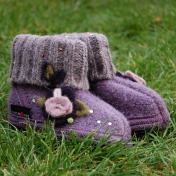 Rosalyn Slipper in Boiled Wool by Haflinger