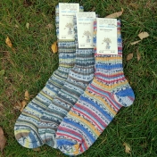 Beautiful Hand-Knitted Style Organic Wool Socks for Adults