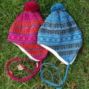 Fair Isle Merino Wool Bobble Hat, Lined