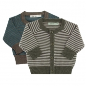 Stripy Merino Baby Cardigan by Lille Barn Stripy Merino Baby Cardigan by Lille Barn
