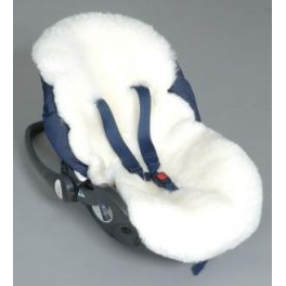 Pure Merino Sheepskin for Carseat and Buggy (White)