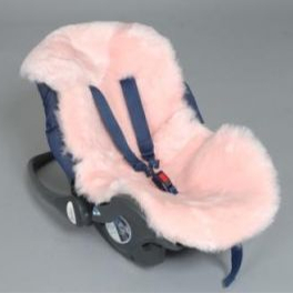 Pure Merino Sheepskin for Carseat and Buggy (Pink)
