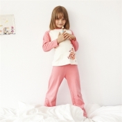 Girl's Pretty Pink Pyjamas in Organic Cotton