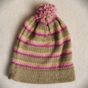 Hand-Knitted Alpaca Bobble Hat Hand-Knitted Alpaca Bobble Hat