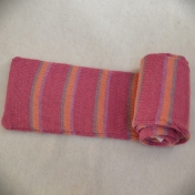 Hand-Knitted Double Layer Scarf in Pure Alpaca