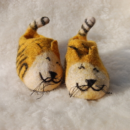 Felted Wool Slippers - Little Mouse