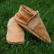 Natural Slippers for Children in Undyed Leather Natural Slippers for Children in Undyed Leather