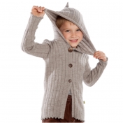 Hooded Jacket in Organic Merino Wool by Nui