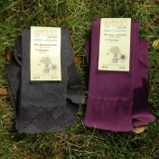 Diamond Pattern Overknee Socks in Organic Cotton