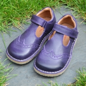 Natural Leather T-Bar Shoe with Rubber Sole Natural Leather T-Bar Shoe with Rubber Sole
