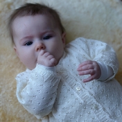 Delicate Lacy Cardigan in Pure Schappe Silk
