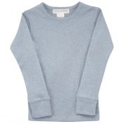Long-Sleeved Slim Tee in Soft Organic Cotton Melange