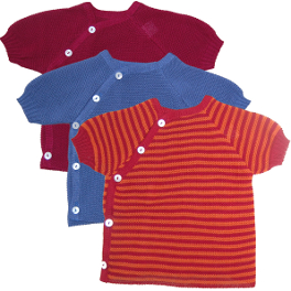 Short-sleeved Top in Organic Cotton - Button Through