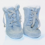 Wool Tie-Up Booties, Lined