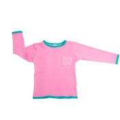 Pink Pili Pala Long-Sleeved Top in Organic Cotton