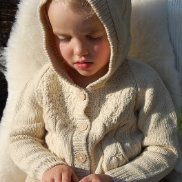 Hand-knitted "Tenzing" Cable-knit Cardigan