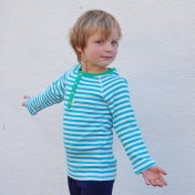 Stripy Grandad Top in Organic Cotton Stripy Grandad Top in Organic Cotton
