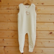 Baby Dungarees in Merino Wool (with feet) Baby Dungarees in Merino Wool (with feet)