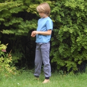 Stripy Cuffed Longpant in Organic Cotton Stripy Cuffed Longpant in Organic Cotton