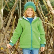 Hooded Jacket in Boiled Organic Merino Wool Hooded Jacket in Boiled Organic Merino Wool