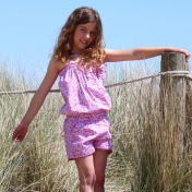 Floral Print Playsuit in Organic Cotton Floral Print Playsuit in Organic Cotton